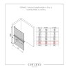 CERANO - Sprchová zástěna Walk-in Onyx L-pravá vzpěra - 10 mm + polička/držák na ručníky - černá matná, grafitové sklo - 140x200 cm