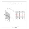 CERANO - Sprchová zástěna Walk-in Onyx L-pravá vzpěra - 10 mm + polička/držák na ručníky - černá matná, grafitové sklo - 90x200 cm