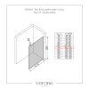 CERANO - Sprchová zástěna Walk-in Onyx Top Round L/P - 10 mm - kulatá vzpěra - černá matná, transparentní sklo - 110x200 cm