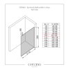 CERANO - Sprchová zástěna Walk-in Onyx Top Cube L/P - 10 mm - hranatá vzpěra - černá matná, transparentní sklo - 100x200 cm