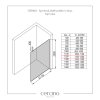CERANO - Sprchová zástěna Walk-in Onyx Top Cube L/P - 10 mm - hranatá vzpěra - černá matná, transparentní sklo - 120x200 cm