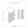 CERANO - Sprchová zástěna Walk-in Onyx Top Cube L/P - 10 mm - hranatá vzpěra - černá matná, transparentní sklo - 90x200 cm