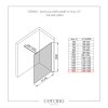 CERANO - Sprchová zástěna Walk-in Onyx Cube L/P - 10 mm - hranatá vzpěra + polička/držák na ručníky - černá matná, transparentní sklo - 160x200 cm