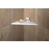 ABELINE rohová police rockstone 250x250mm, bílá mat