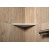 ABELINE rohová police rockstone 250x250mm, bílá mat