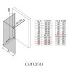 CERANO - Sprchová zástěna Walk-in Onyx Corner Cube L/P - 8 mm - černá matná, transparentní sklo - 140x100 cm