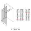 CERANO - Sprchová zástěna Walk-in Onyx Corner Cube L/P - 8 mm - černá matná, transparentní sklo - 140x60 cm