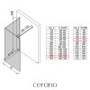 CERANO - Sprchová zástěna Walk-in Onyx Corner Cube L/P - 8 mm - černá matná, transparentní sklo - 140x70 cm