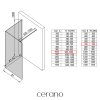 CERANO - Sprchová zástěna Walk-in Onyx Corner Cube L/P - 8 mm - černá matná, transparentní sklo - 100x70 cm