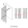 CERANO - Sprchová zástěna Walk-in Onyx Corner Cube L/P - 8 mm - černá matná, transparentní sklo - 100x80 cm