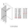 CERANO - Sprchová zástěna Walk-in Onyx Corner Cube L/P - 8 mm - černá matná, grafitové sklo - 140x80 cm