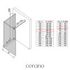 CERANO - Sprchová zástěna Walk-in Onyx Corner Cube L/P - 8 mm - černá matná, grafitové sklo - 70x50 cm