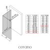 CERANO - Sprchová zástěna Walk-in Onyx Corner Cube L/P - 8 mm - černá matná, mléčné sklo - 150x100 cm