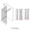 CERANO - Sprchová zástěna Walk-in Onyx Corner Cube L/P - 8 mm - černá matná, mléčné sklo - 150x130 cm