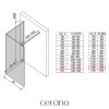 CERANO - Sprchová zástěna Walk-in Onyx Corner Cube L/P - 8 mm - černá matná, mléčné sklo - 150x140 cm