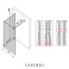 CERANO - Sprchová zástěna Walk-in Onyx Corner Cube L/P - 8 mm - černá matná, mléčné sklo - 150x70 cm