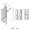 CERANO - Sprchová zástěna Walk-in Onyx Corner Cube L/P - 8 mm - černá matná, mléčné sklo - 150x80 cm