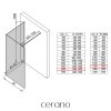 CERANO - Sprchová zástěna Walk-in Onyx Corner Cube L/P - 8 mm - černá matná, mléčné sklo - 140x130 cm