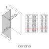 CERANO - Sprchová zástěna Walk-in Onyx Corner Cube L/P - 8 mm - černá matná, mléčné sklo - 130x120 cm