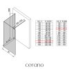 CERANO - Sprchová zástěna Walk-in Onyx Corner Cube L/P - 8 mm - černá matná, mléčné sklo - 130x60 cm