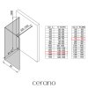 CERANO - Sprchová zástěna Walk-in Onyx Corner Cube L/P - 8 mm - černá matná, mléčné sklo - 130x70 cm