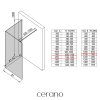 CERANO - Sprchová zástěna Walk-in Onyx Corner Cube L/P - 8 mm - černá matná, mléčné sklo - 120x110 cm