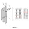 CERANO - Sprchová zástěna Walk-in Onyx Corner Cube L/P - 8 mm - černá matná, mléčné sklo - 120x60 cm