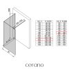 CERANO - Sprchová zástěna Walk-in Onyx Corner Cube L/P - 8 mm - černá matná, mléčné sklo - 120x80 cm