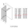 CERANO - Sprchová zástěna Walk-in Onyx Corner Cube L/P - 8 mm - černá matná, mléčné sklo - 110x100 cm