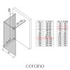 CERANO - Sprchová zástěna Walk-in Onyx Corner Cube L/P - 8 mm - černá matná, mléčné sklo - 110x50 cm