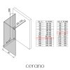 CERANO - Sprchová zástěna Walk-in Onyx Corner Cube L/P - 8 mm - černá matná, mléčné sklo - 110x80 cm