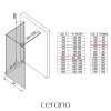 CERANO - Sprchová zástěna Walk-in Onyx Corner Cube L/P - 8 mm - černá matná, mléčné sklo - 100x50 cm