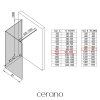 CERANO - Sprchová zástěna Walk-in Onyx Corner Cube L/P - 8 mm - černá matná, mléčné sklo - 100x90 cm