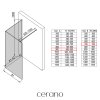 CERANO - Sprchová zástěna Walk-in Onyx Corner Cube L/P - 8 mm - černá matná, mléčné sklo - 90x70 cm