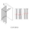 CERANO - Sprchová zástěna Walk-in Onyx Corner Cube L/P - 8 mm - černá matná, mléčné sklo - 90x80 cm