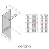 CERANO - Sprchová zástěna Walk-in Onyx Corner Cube L/P - 8 mm - černá matná, mléčné sklo - 80x60 cm