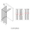 CERANO - Sprchová zástěna Walk-in Onyx Corner Cube L/P - 8 mm - černá matná, mléčné sklo - 80x70 cm
