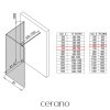 CERANO - Sprchová zástěna Walk-in Onyx Corner Cube L/P - 8 mm - černá matná, mléčné sklo - 70x60 cm