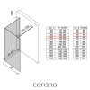 CERANO - Sprchová zástěna Walk-in Onyx Corner Cube L/P - 8 mm - černá matná, mléčné sklo - 60x50 cm