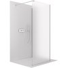 CERANO - Sprchová zástěna Walk-in Onyx Corner Cube L/P - 8 mm - chrom, mléčné sklo - 130x120 cm
