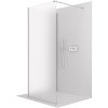 CERANO - Sprchová zástěna Walk-in Onyx Corner Cube L/P - 8 mm - chrom, mléčné sklo - 130x120 cm
