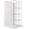 CERANO - Sprchová zástěna Walk-in Onyx Corner Round L/P - 8 mm - kulatá vzpěra - chrom, industriální sklo - 110x100 cm