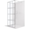 CERANO - Sprchová zástěna Walk-in Onyx Corner Round L/P - 8 mm - kulatá vzpěra - chrom, industriální sklo - 110x100 cm
