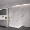 CERANO - Sprchová zástěna Walk-in Onyx Cube L/P - 8 mm - hranatá vzpěra - zlatá kartáčovaná, transparentní sklo - 40x200 cm