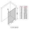 CERANO - Sprchová zástěna Walk-in Onyx Top Round L/P - 8 mm - kulatá vzpěra - chrom, mléčné sklo - 30x200 cm