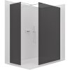 CERANO - Sprchová zástěna Walk-in Onyx T L/P - 8 mm - hranatá vzpěra - chrom, grafitové sklo - 70x40 cm