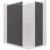 CERANO - Sprchová zástěna Walk-in Onyx T L/P - 8 mm - hranatá vzpěra - bílá matná, grafitové sklo - 40x30 cm