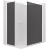 CERANO - Sprchová zástěna Walk-in Onyx T L/P - 8 mm - hranatá vzpěra - bílá matná, grafitové sklo - 90x30 cm