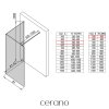 CERANO - Sprchová zástěna Walk-in Onyx Corner Cube L/P - 8 mm - hranatá vzpěra - černá matná, grafitové sklo - 50x30 cm