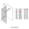 CERANO - Sprchová zástěna Walk-in Onyx Corner Cube L/P - 8 mm - hranatá vzpěra - černá matná, grafitové sklo - 60x30 cm